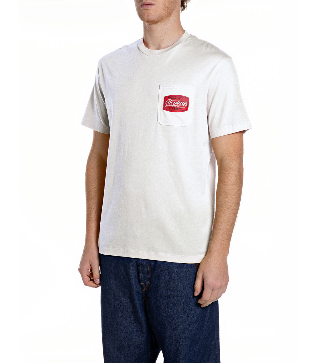 ベーシックジャージーレトロプリント ポケTシャツ 詳細画像 ホワイト 1